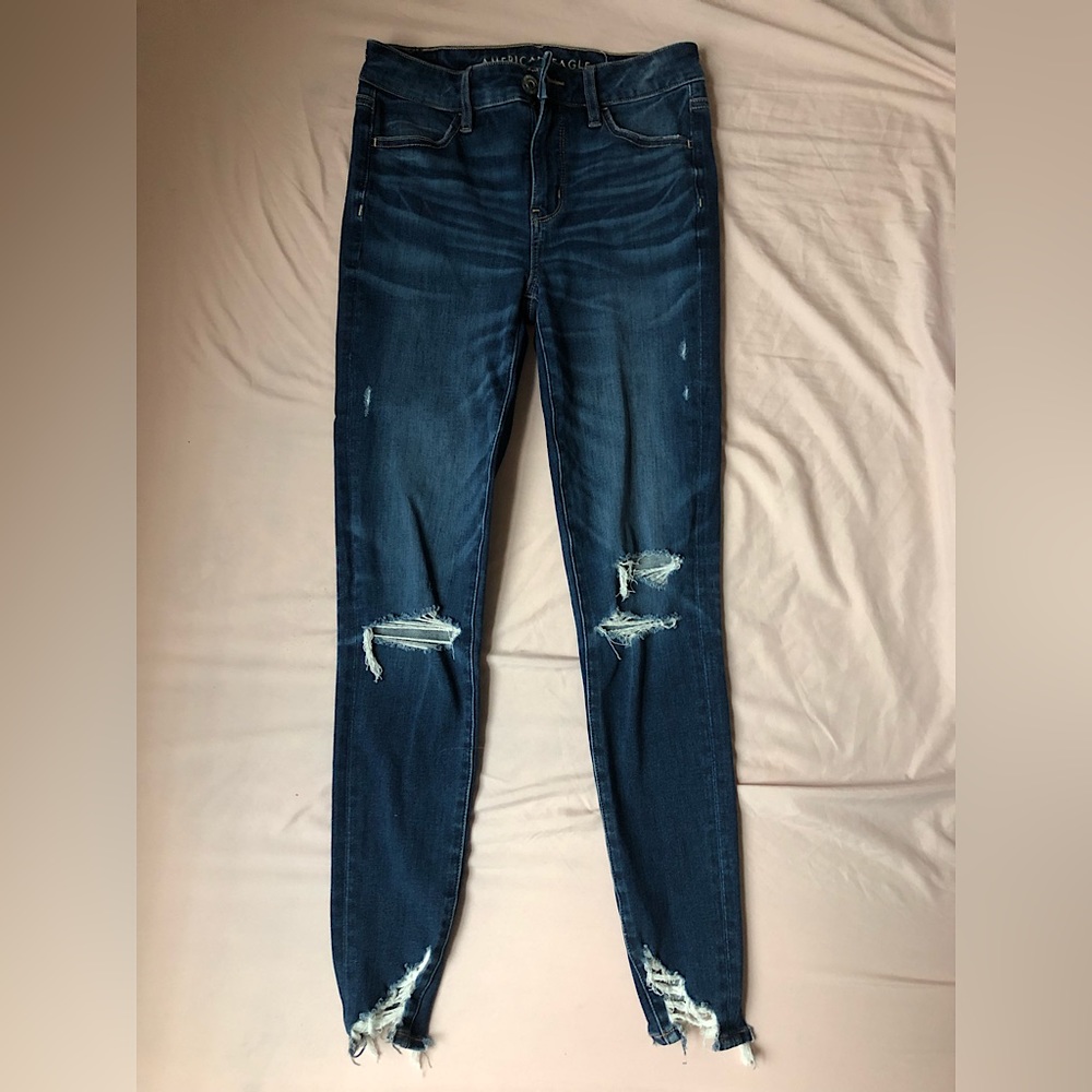 American Eagle Dream Jean skinny jeans - distressed size 2